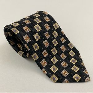 Robert Talbott Best of Class Vintage Black w/ Cream Silk Tie Poker / Vegas Vibes
